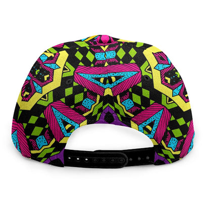 Psychedelic Ethnic Trippy Print Snapback Cap