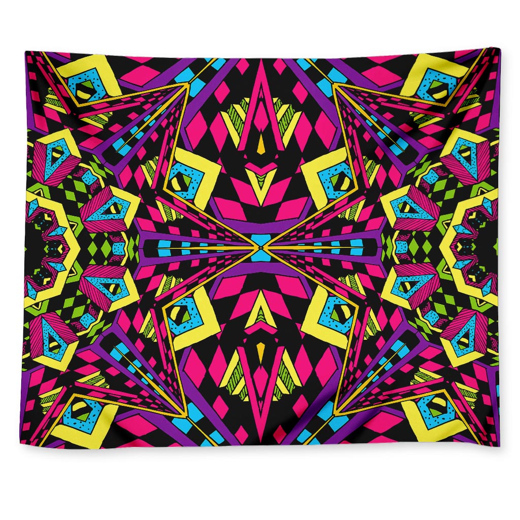 Psychedelic Ethnic Trippy Print Tapestry