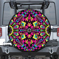 Psychedelic Ethnic Trippy Print Tire Cover With Camera Hole