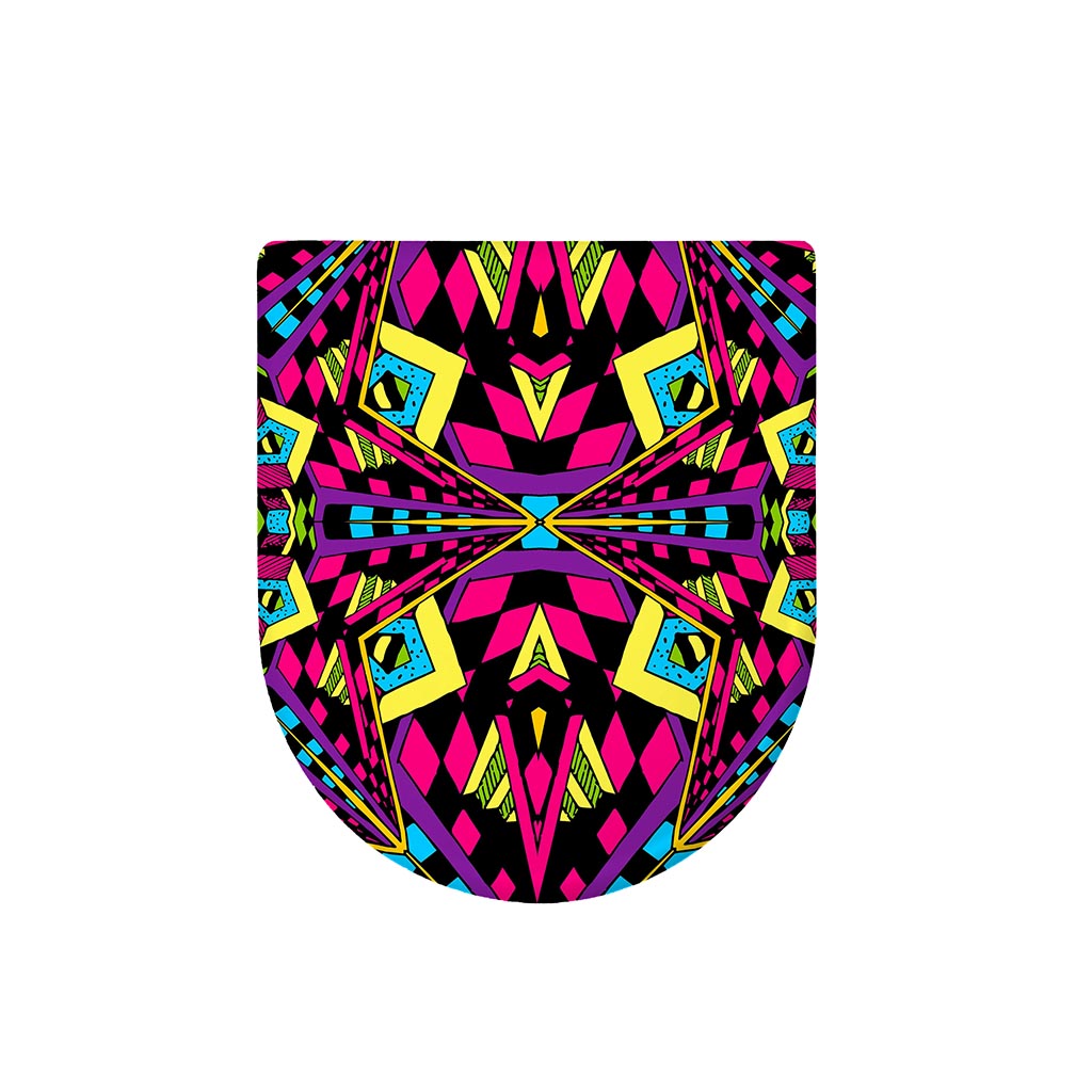 Psychedelic Ethnic Trippy Print Toilet Lid Cover