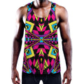 Psychedelic Ethnic Trippy Print Men's Workout Tank Top