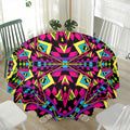 Psychedelic Ethnic Trippy Print Waterproof Round Tablecloth