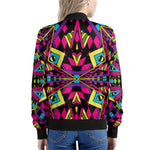 Psychedelic Ethnic Trippy Print Women's Bomber Jacket