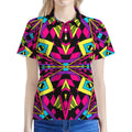 Psychedelic Ethnic Trippy Print Women's Polo Shirt