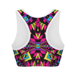 Psychedelic Ethnic Trippy Print Women's Sports Bra