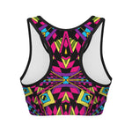 Psychedelic Ethnic Trippy Print Women's Sports Bra