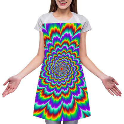 Psychedelic Expansion Optical Illusion Adjustable Apron