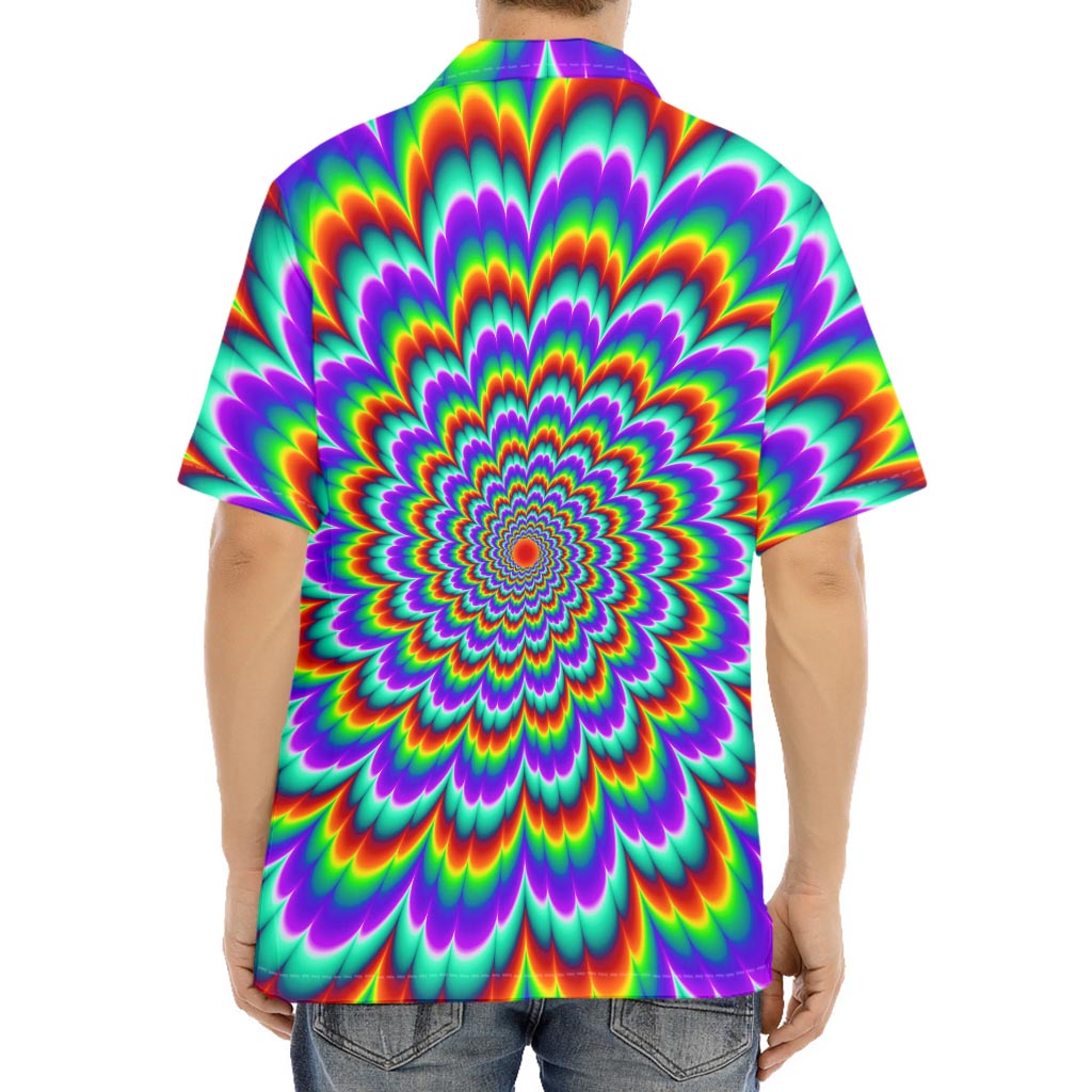 Psychedelic Expansion Optical Illusion Aloha Shirt