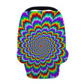 Psychedelic Expansion Optical Illusion Baby Seat Cover