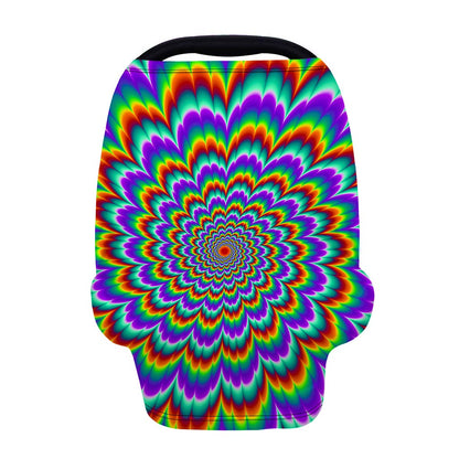 Psychedelic Expansion Optical Illusion Baby Seat Cover