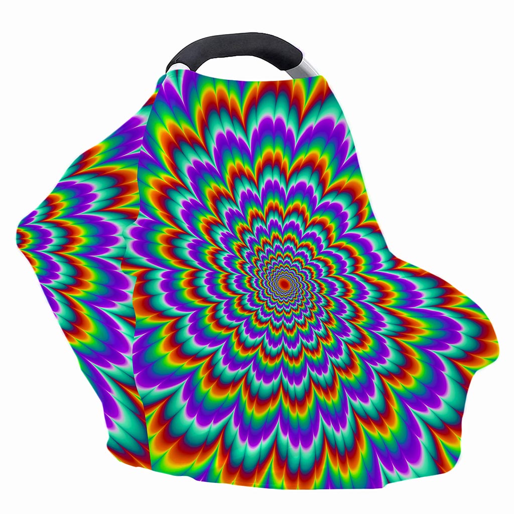 Psychedelic Expansion Optical Illusion Baby Seat Cover