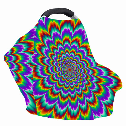 Psychedelic Expansion Optical Illusion Baby Seat Cover