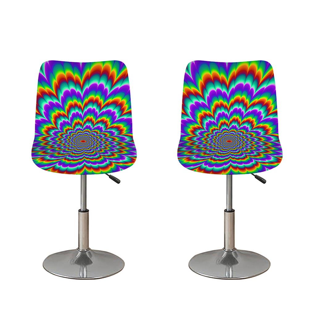 Psychedelic Expansion Optical Illusion Bar Stool Covers