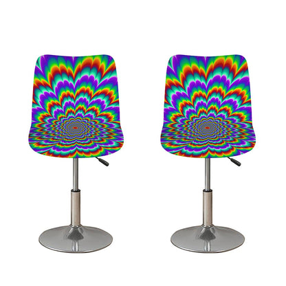 Psychedelic Expansion Optical Illusion Bar Stool Covers
