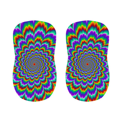 Psychedelic Expansion Optical Illusion Bar Stool Covers