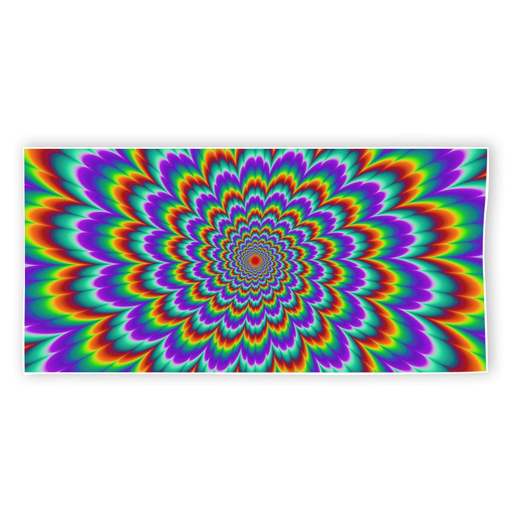 Psychedelic Expansion Optical Illusion Beach Towel