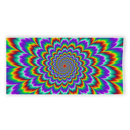 Psychedelic Expansion Optical Illusion Beach Towel