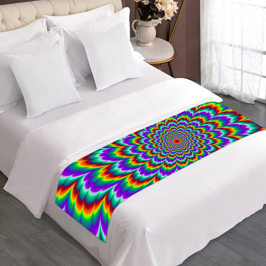Psychedelic Expansion Optical Illusion Bed Runner