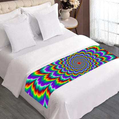 Psychedelic Expansion Optical Illusion Bed Runner
