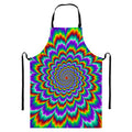 Psychedelic Expansion Optical Illusion Bib Apron With Pocket