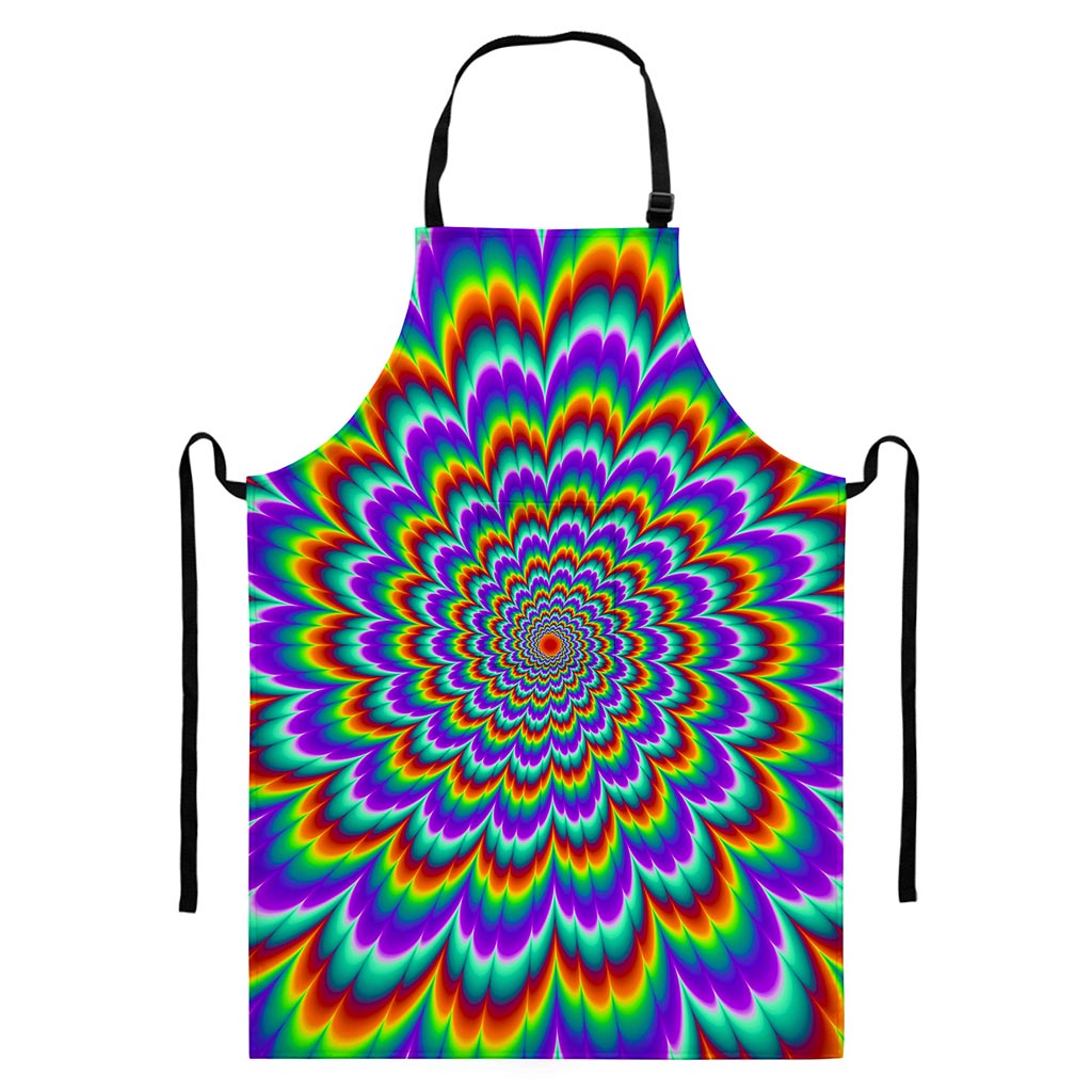 Psychedelic Expansion Optical Illusion Bib Apron With Pocket