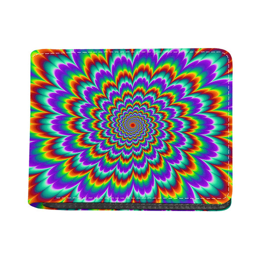 Psychedelic Expansion Optical Illusion Bifold Wallet
