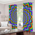 Psychedelic Expansion Optical Illusion Dimout Grommet Curtains