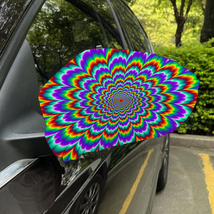 Psychedelic Expansion Optical Illusion Car Side Mirror Covers
