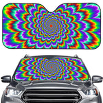 Psychedelic Expansion Optical Illusion Car Windshield Sun Shade