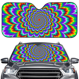 Psychedelic Expansion Optical Illusion Car Windshield Sun Shade