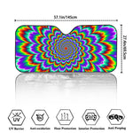 Psychedelic Expansion Optical Illusion Car Windshield Sun Shade