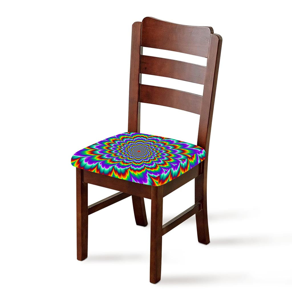 Psychedelic Expansion Optical Illusion Chair Cushion Cover