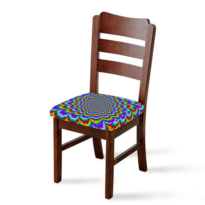 Psychedelic Expansion Optical Illusion Chair Cushion Cover