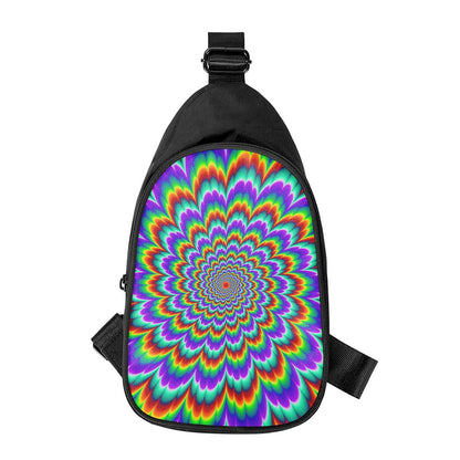 Psychedelic Expansion Optical Illusion Chest Bag