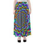 Psychedelic Expansion Optical Illusion Chiffon Maxi Skirt