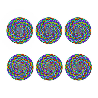 Psychedelic Expansion Optical Illusion Coaster Set