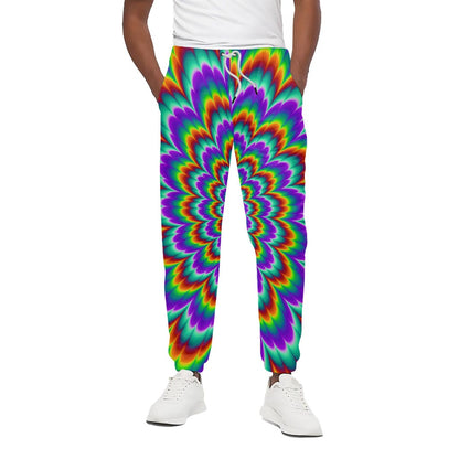 Psychedelic Expansion Optical Illusion Cotton Pants