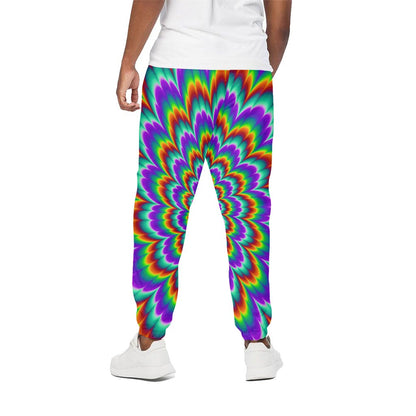 Psychedelic Expansion Optical Illusion Cotton Pants