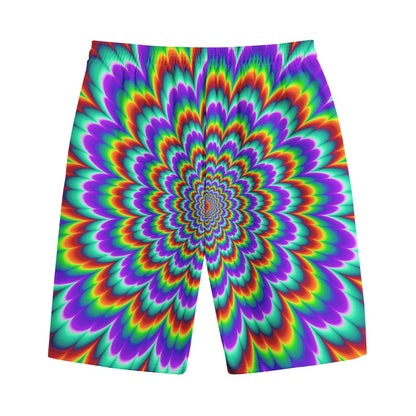 Psychedelic Expansion Optical Illusion Cotton Shorts