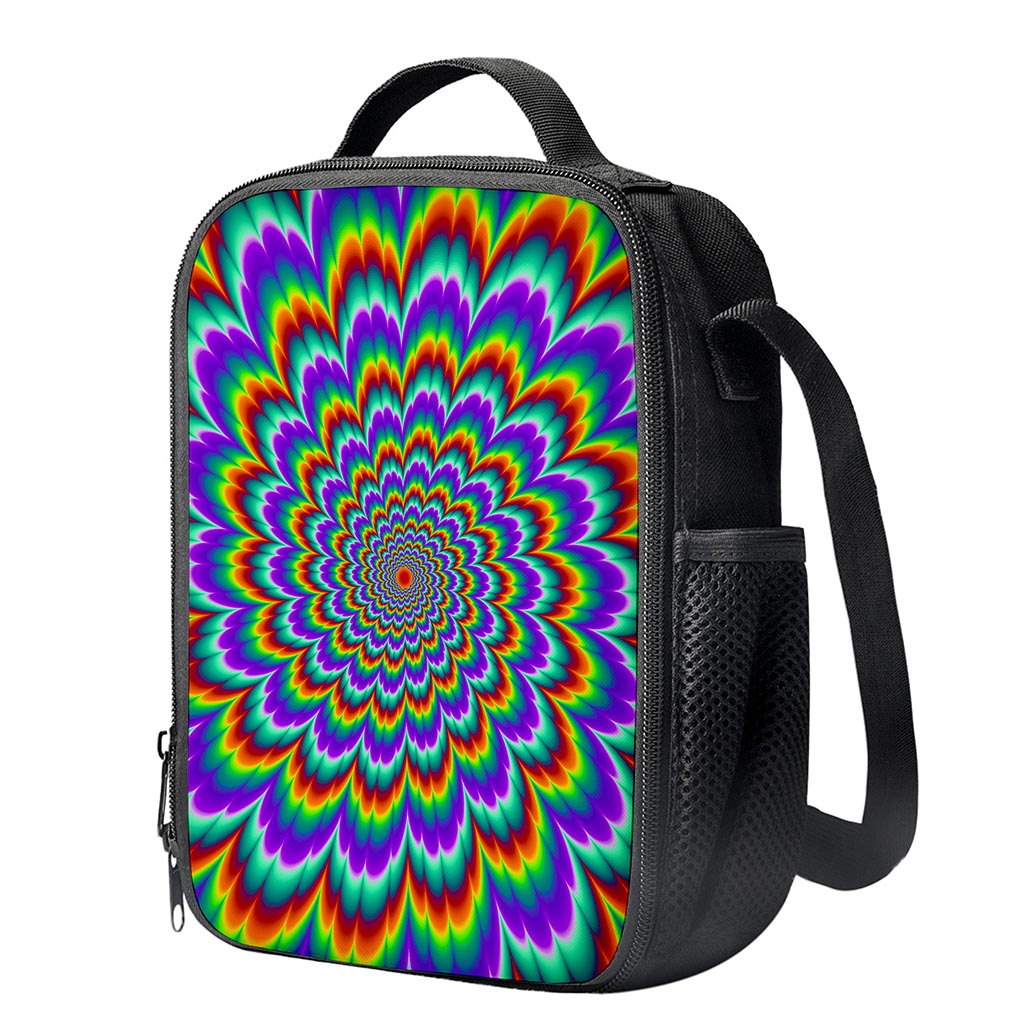 Psychedelic Expansion Optical Illusion Crossbody Lunch Bag