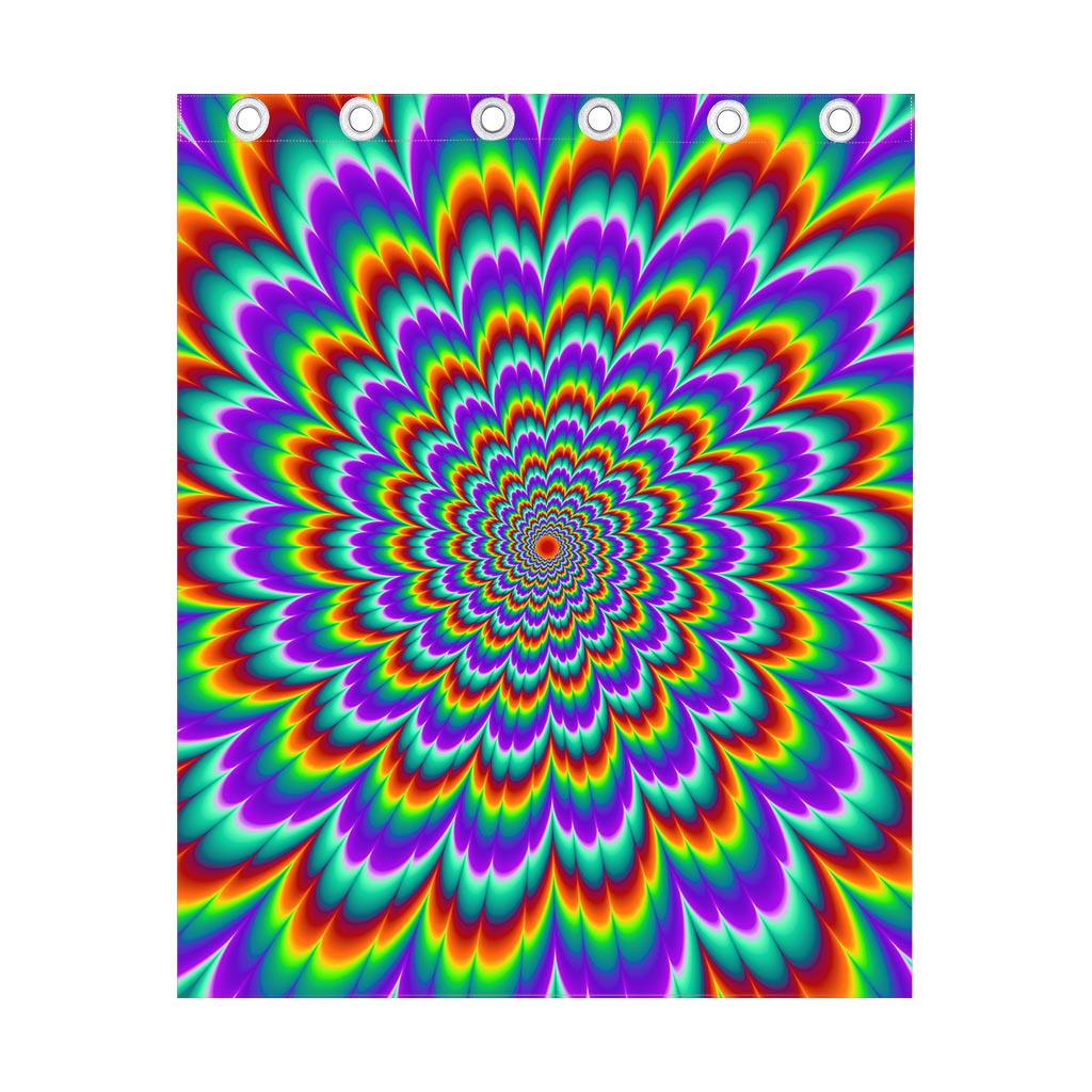 Psychedelic Expansion Optical Illusion Curtain
