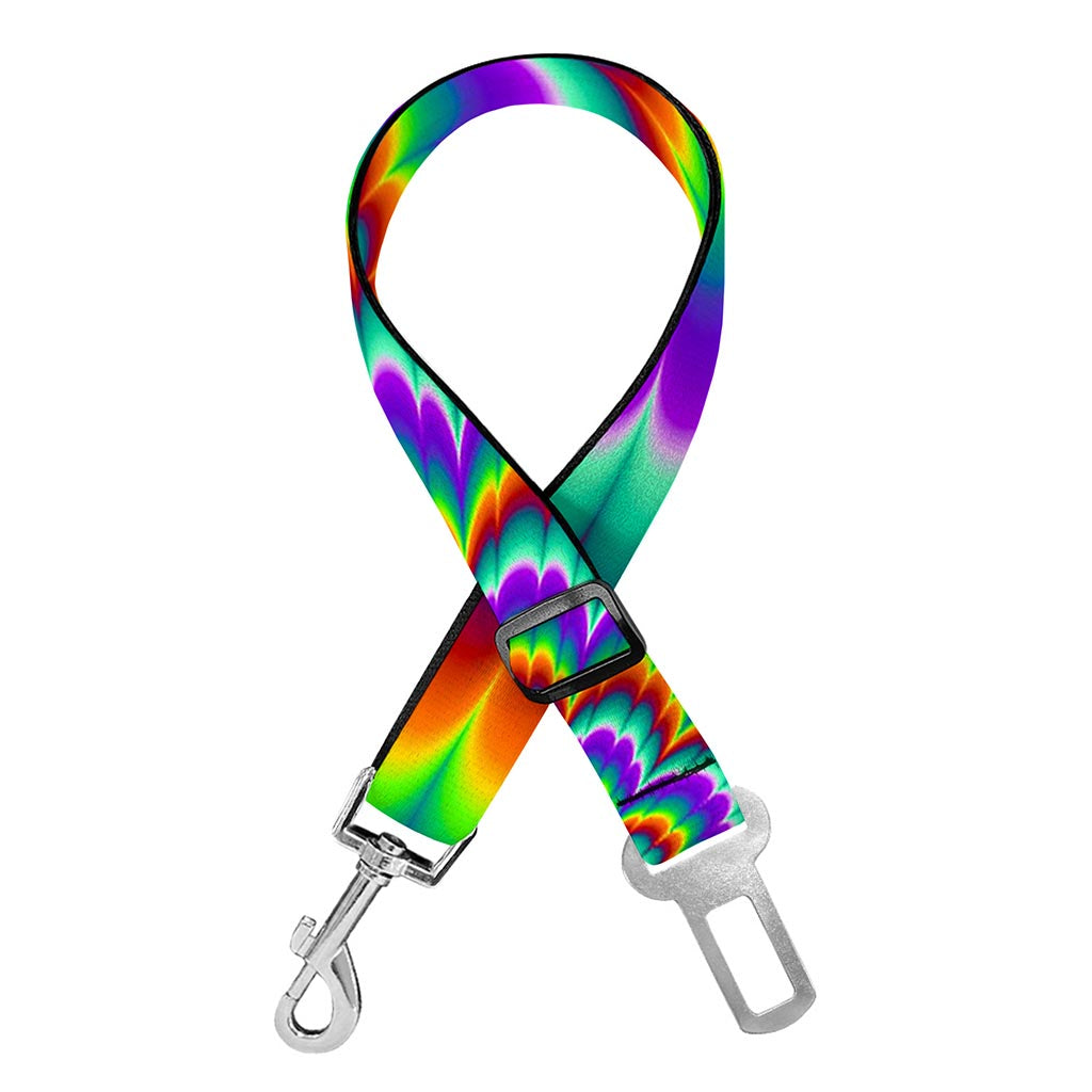 Psychedelic Expansion Optical Illusion Dog Seat Belt