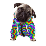 Psychedelic Expansion Optical Illusion Dog Zip Up Hoodie