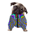 Psychedelic Expansion Optical Illusion Dog Zip Up Jacket