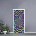 Psychedelic Expansion Optical Illusion Door Sticker