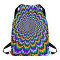 Psychedelic Expansion Optical Illusion Drawstring Backpack