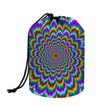 Psychedelic Expansion Optical Illusion Drawstring Makeup Bag