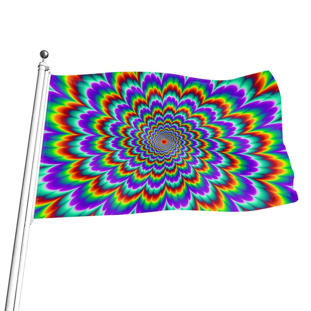 Psychedelic Expansion Optical Illusion Flag