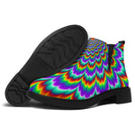 Psychedelic Expansion Optical Illusion Flat Ankle Boots