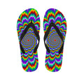 Psychedelic Expansion Optical Illusion Flip Flops